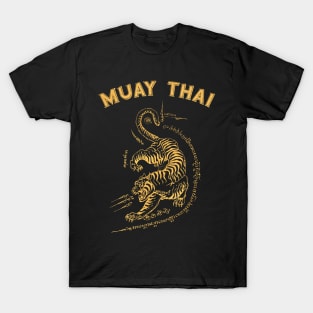 Muay Thai Tiger Sak Yant Tattoo Kickboxing Thailand T-Shirt